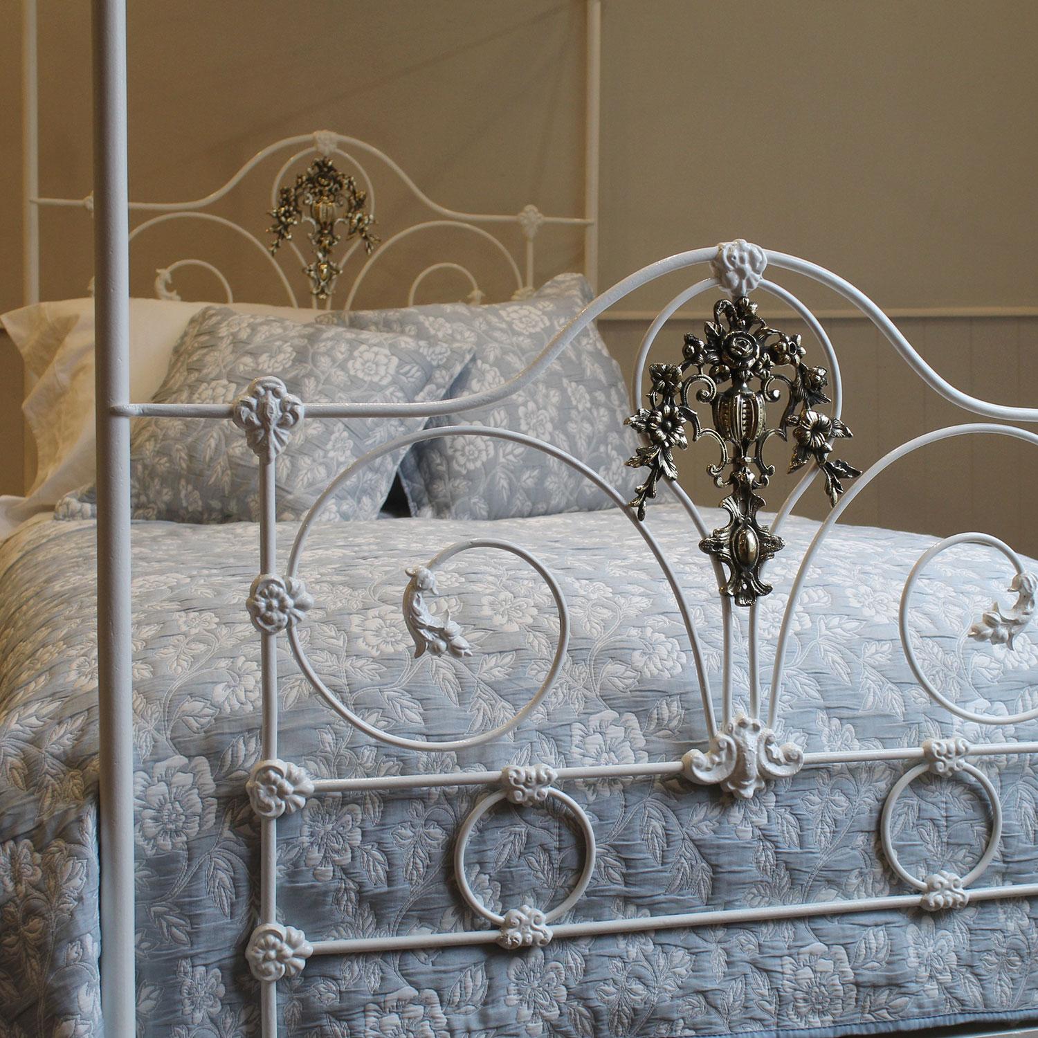 antique iron canopy bed