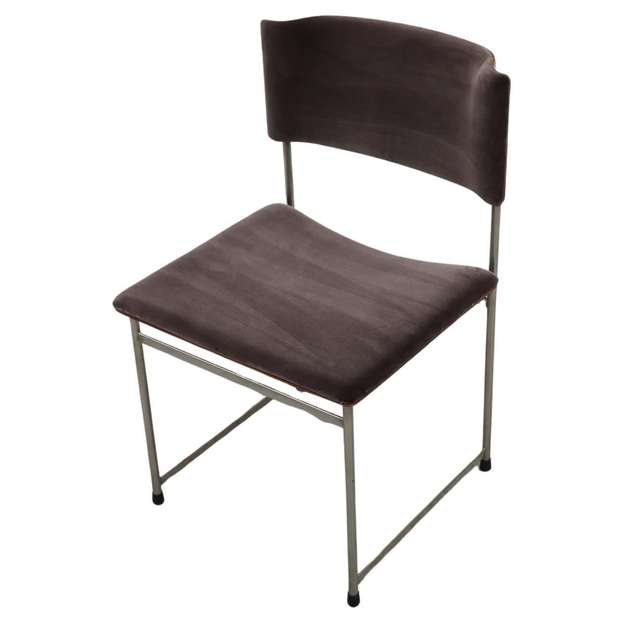 Single Cees Braakman Rosewood and Chrome ‘SM08’ Dining Chair for Pastoe, 1960s For Sale