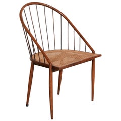 Single Chair in Jacaranda with Cane Seat Designed by Joaquim Tenreiro