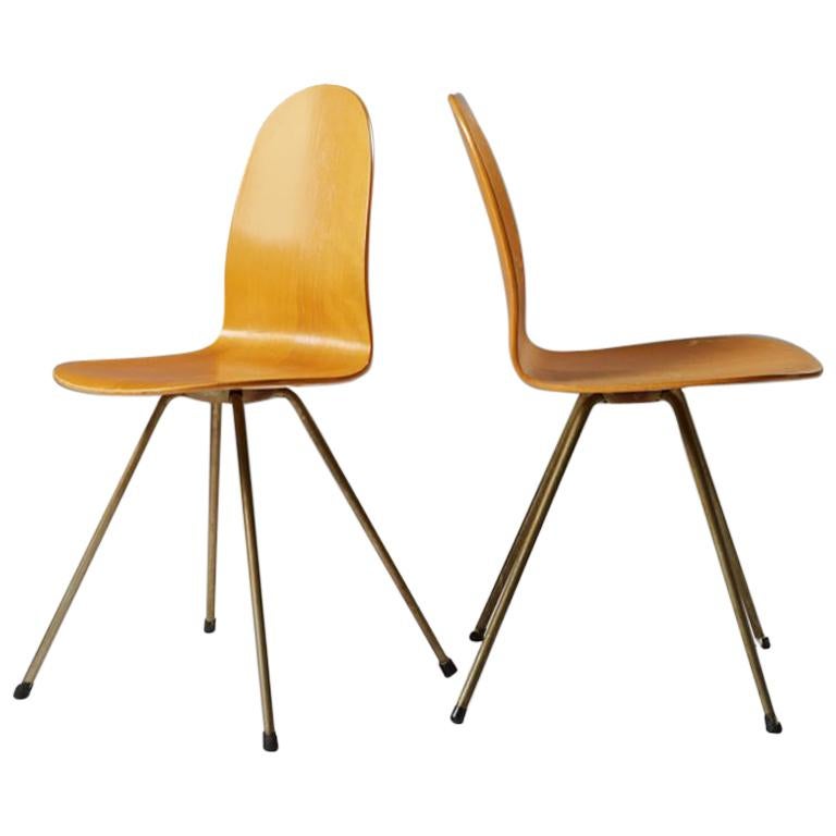 Single chair "The Tongue" Designed by Arne Jacobsen for Fritz Hansen, 1955