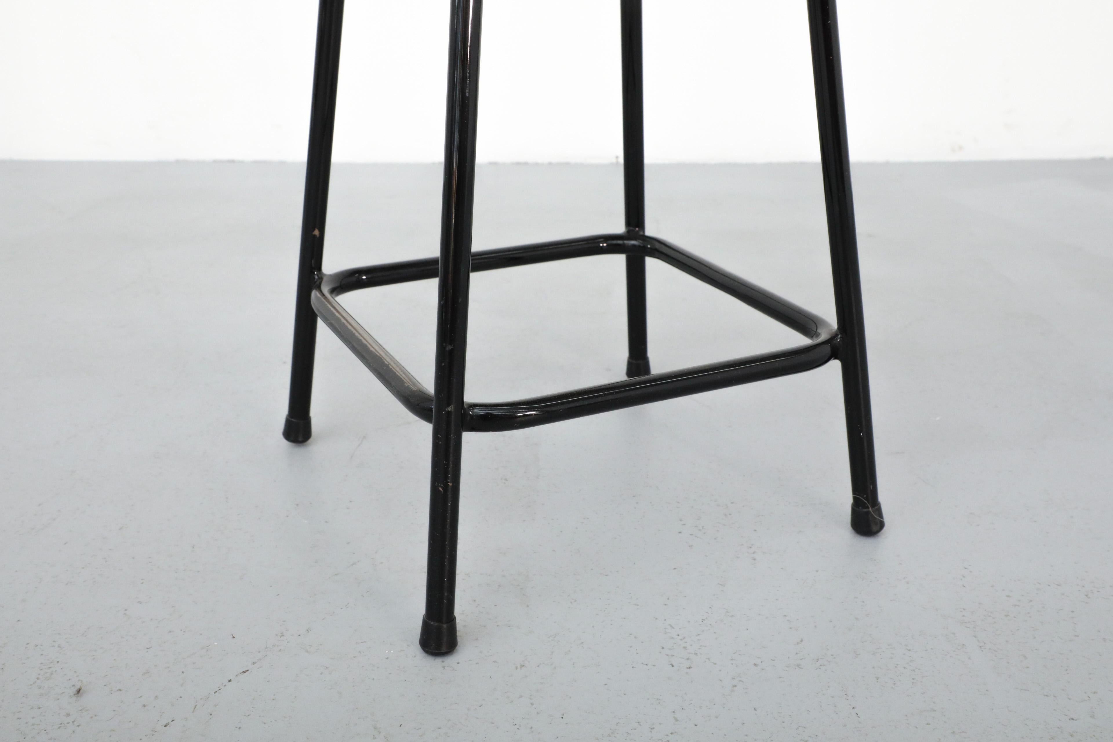Single Charlotte Perriand Style Wicker Bar Stool by Rohe Noordwolde For Sale 5