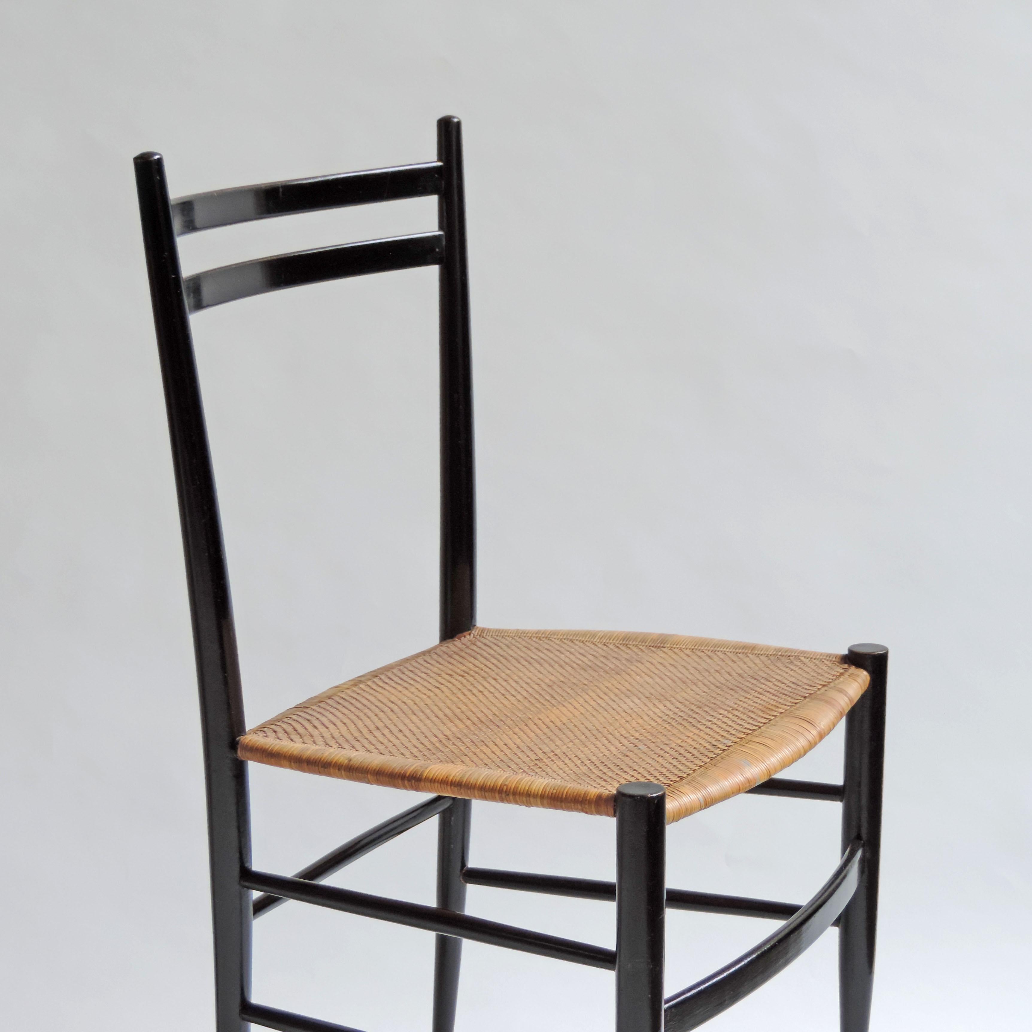 Italian Single Chiavarina Mod. S1 chair by Azucena, Italy, 1950s For Sale