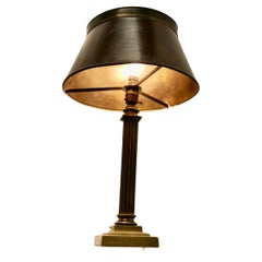 Single Column French Brass Table Lamp