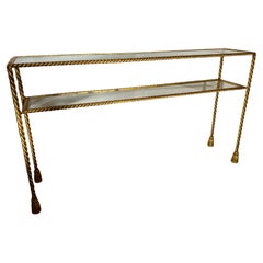 Console simple, laiton, Italie, 1950
