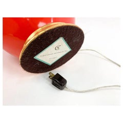 Lámpara de sobremesa de doble calabaza Spitzmiller de un solo coral