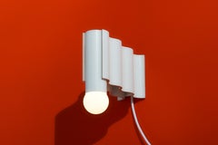 Single Corrugation Sconce / Wall Light in Off-White