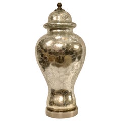 Single Crackle Mercury Glass Lamp