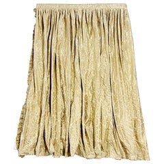 Single Cream Curtain on Valance, Window Treatment, Drapery