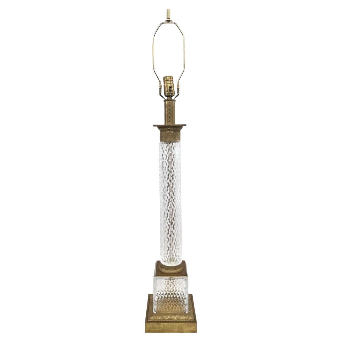 Lámpara de cristal tallado sencillo