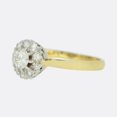Single Cut Diamond Cluster Ring