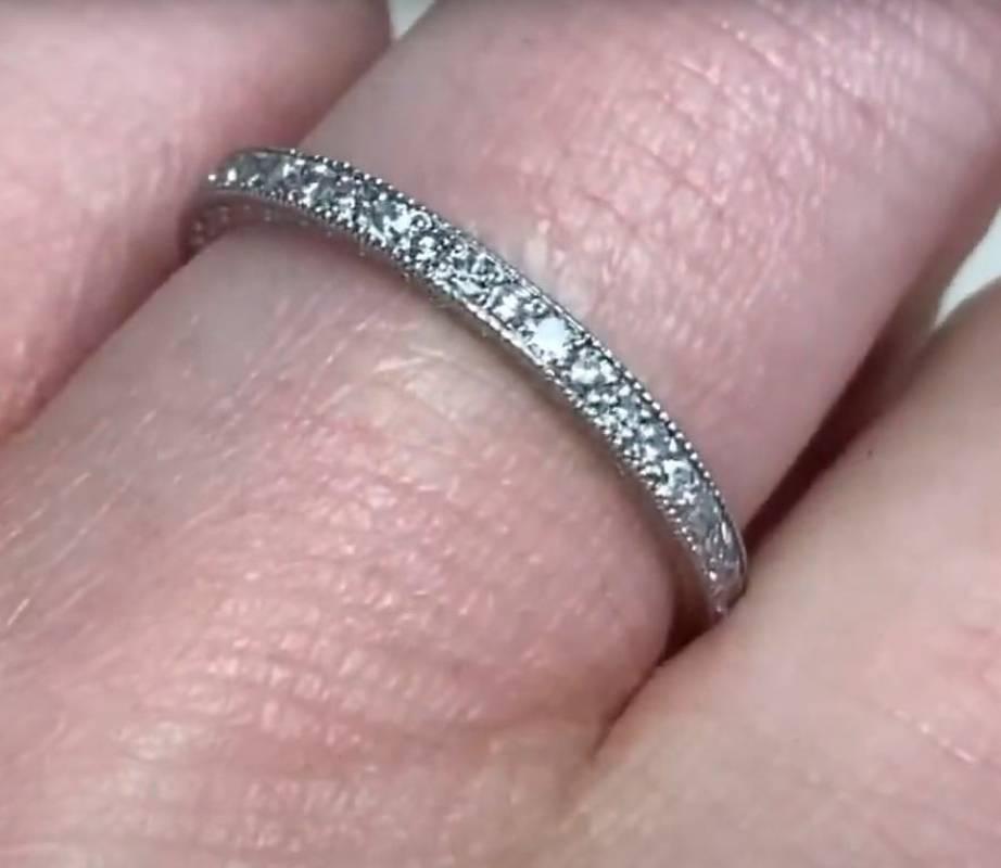 Eternity-Ring, Platin, Diamant im Einzelschliff im Angebot 1