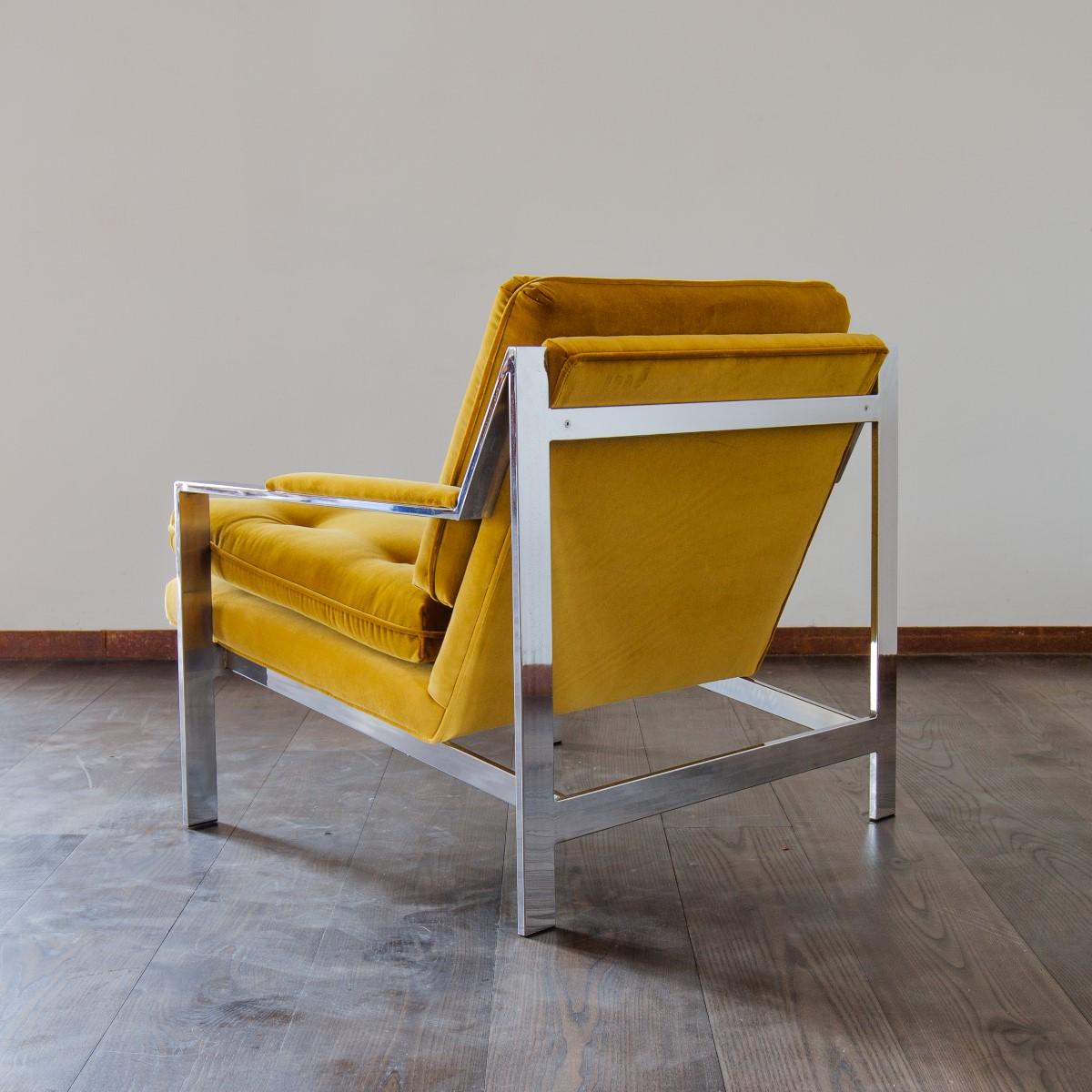 Single Cy Mann Designed Nickel Plated Armchair, 1970s 2