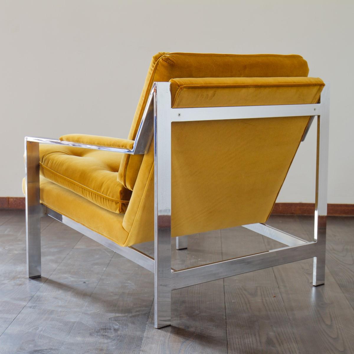 Single Cy Mann Designed Nickel Plated Armchair, 1970s 3