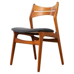 Single Danish Mid-Century Modern Teak "Model 310" Dining Chair by Erik Buch