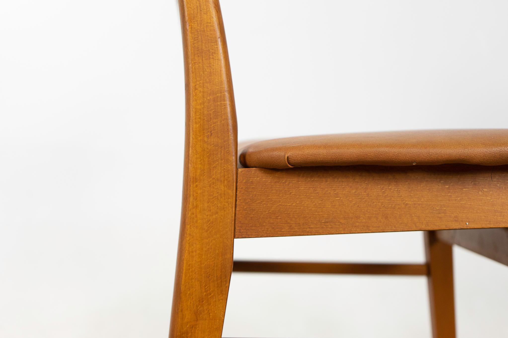 Single Danish Teak & Beech Dining Chair For Sale 3