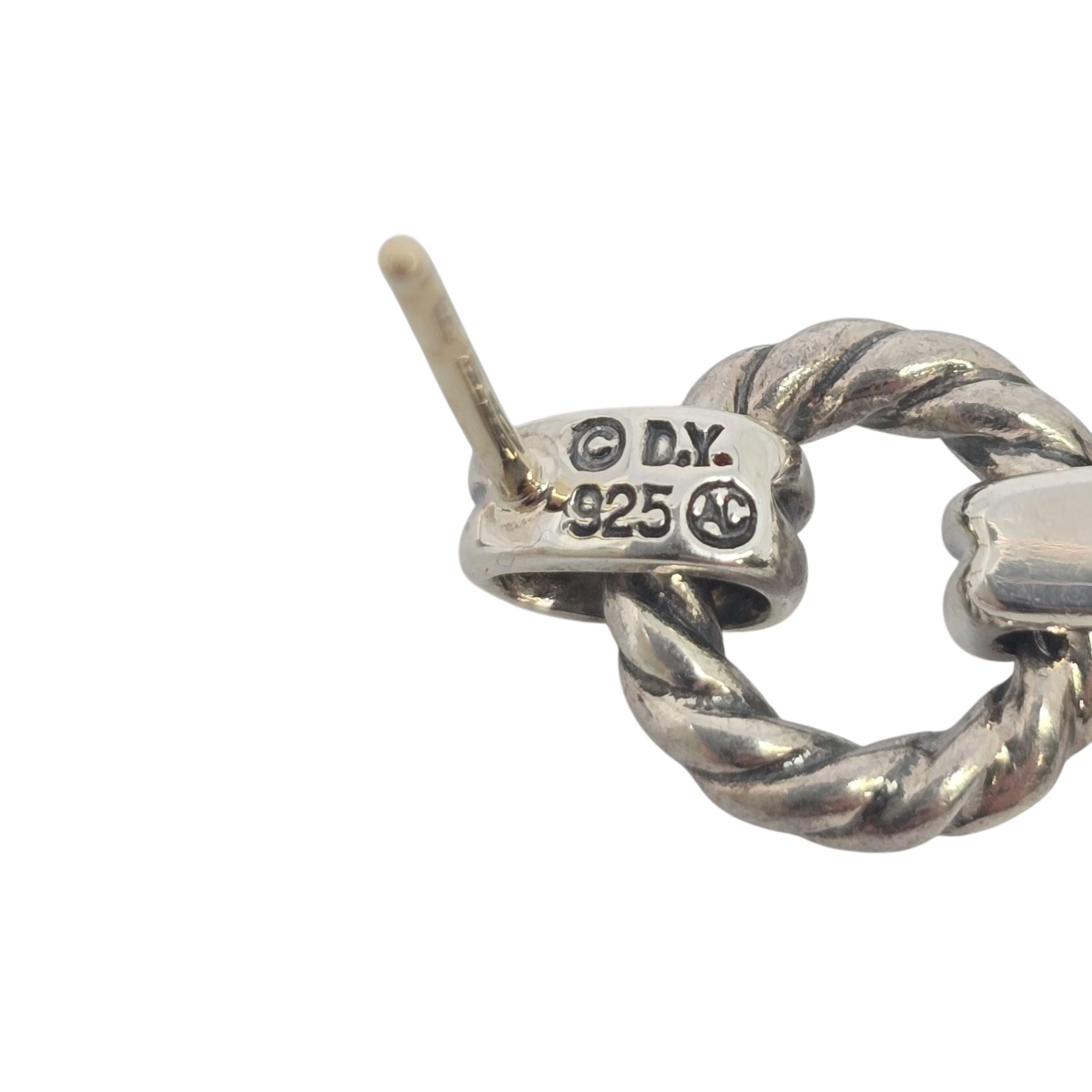 Orecchino singolo David Yurman a goccia in argento blu Topazio Albion #22544 in vendita 1