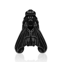 Single Designer Earring with 18K Black Gold Fly Motif
