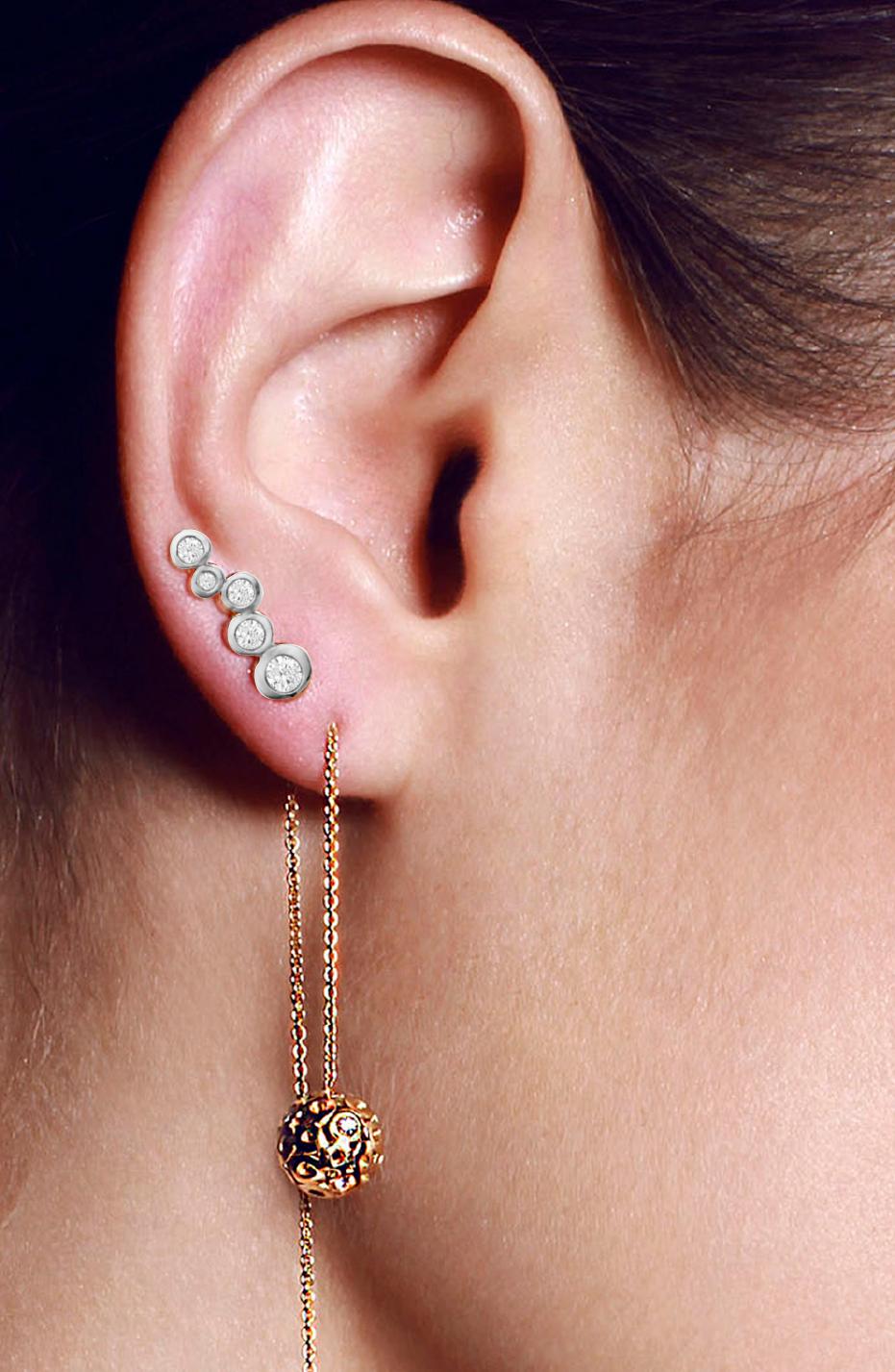 diamond climber earrings