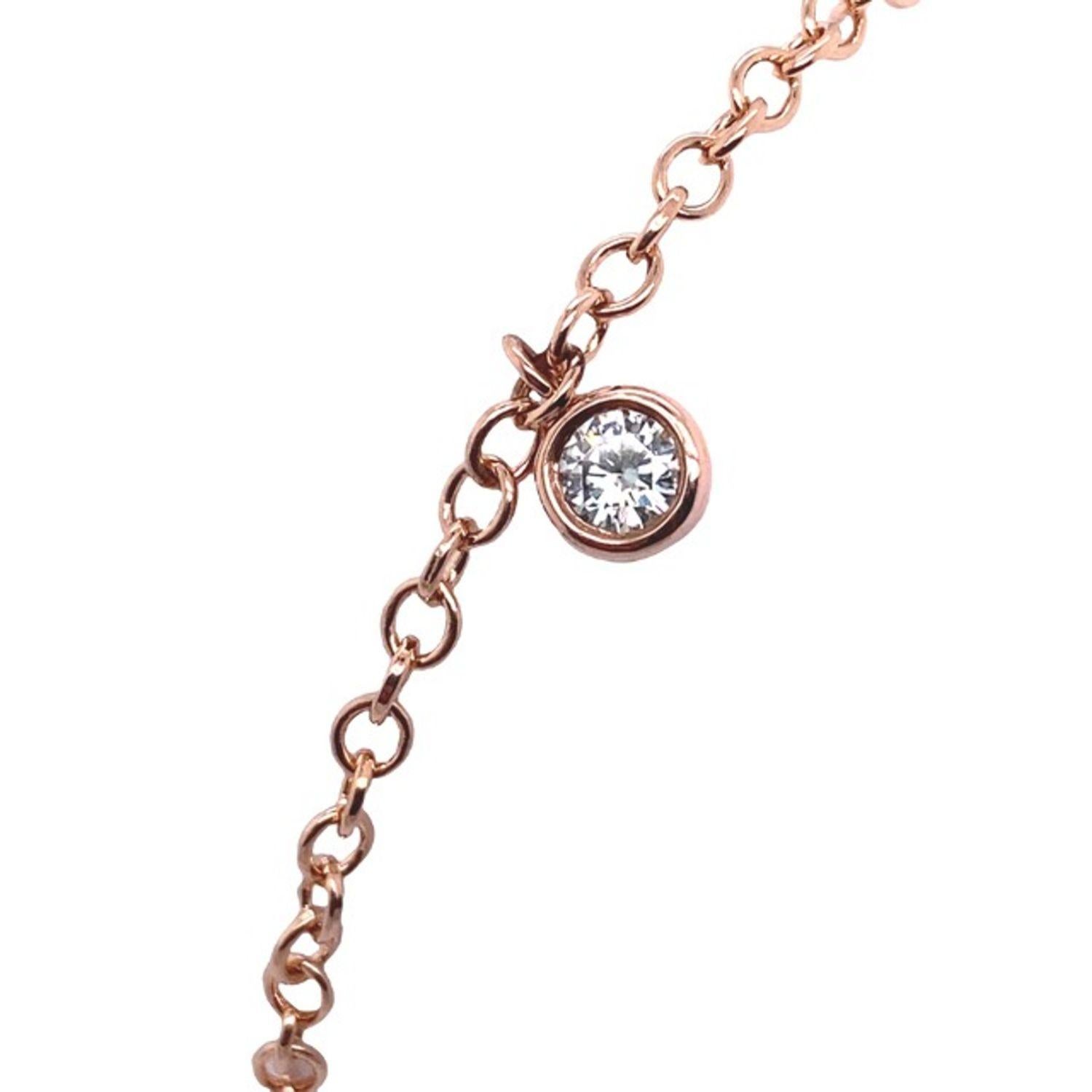 Round Cut Single Diamond Bracelet Set with 0.25ct H/SI1 Round Diamond in 9ct Rose Gold For Sale