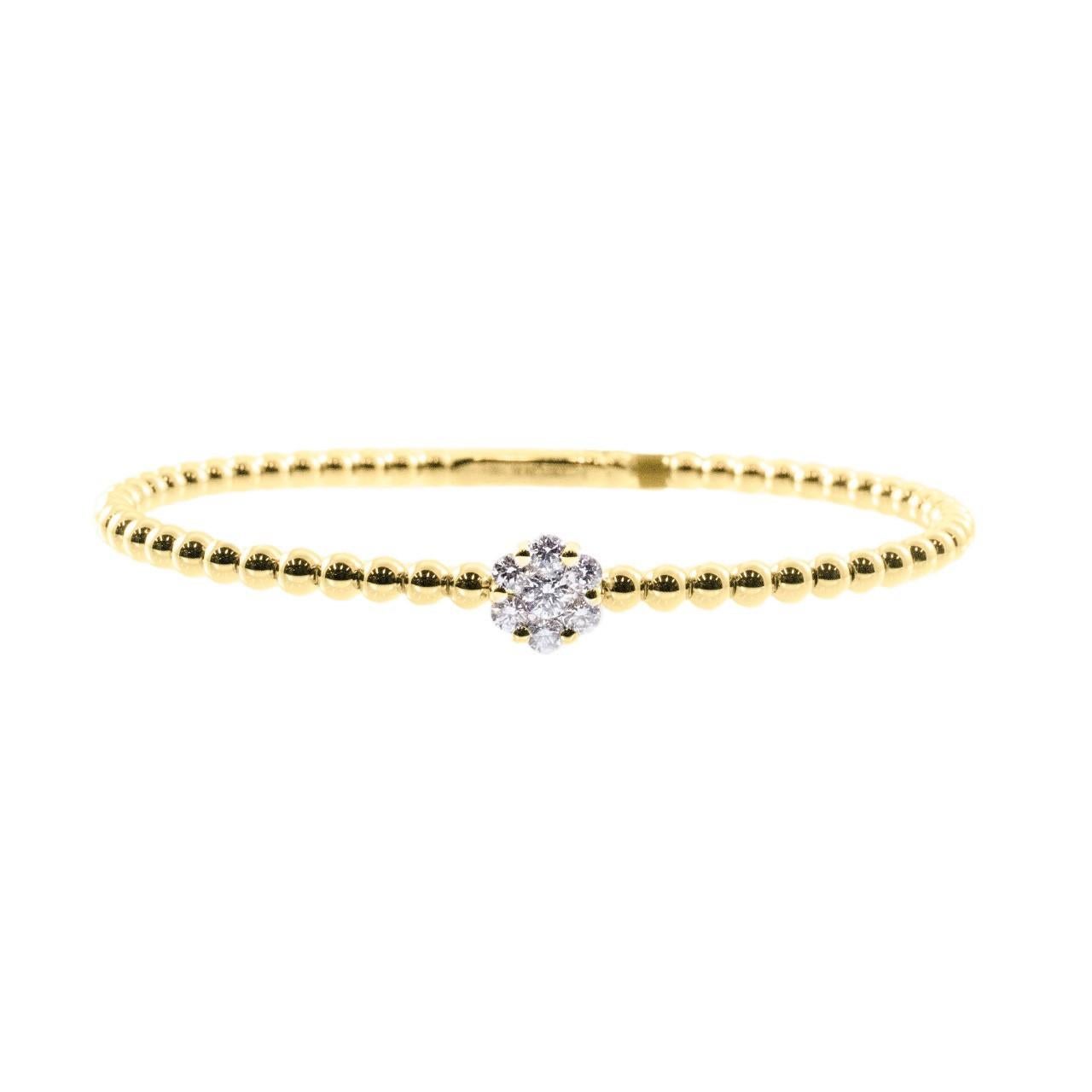 Bracciale con cluster di diamanti singoli in oro rosa 18 carati, realizzato a mano in Italia In condizioni Nuovo in vendita a New York, NY