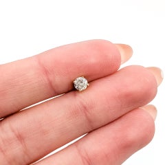 Single Diamond Stud Earring in 14k Yellow Gold