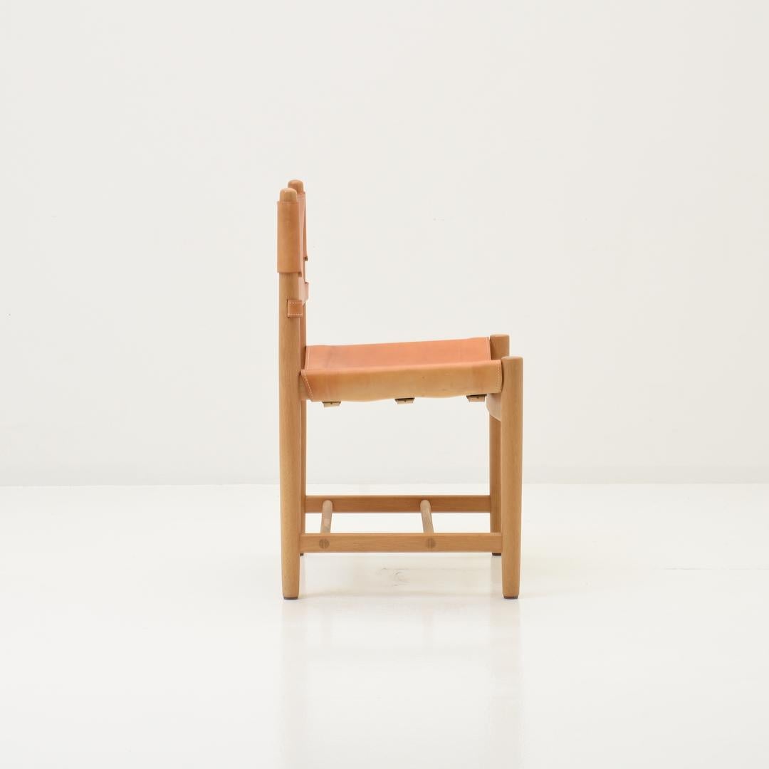 Mid-Century Modern Single Dining Chair Model 3237 by Borge Mogensen Denmark 1960s Oak Frame For Sale
