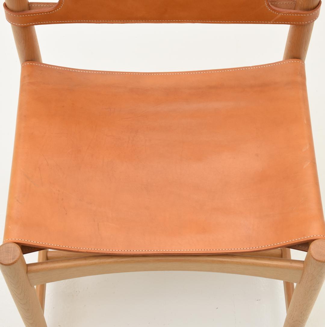 Lacquered Single Dining Chair Model 3237 by Borge Mogensen Denmark 1960s Oak Frame For Sale