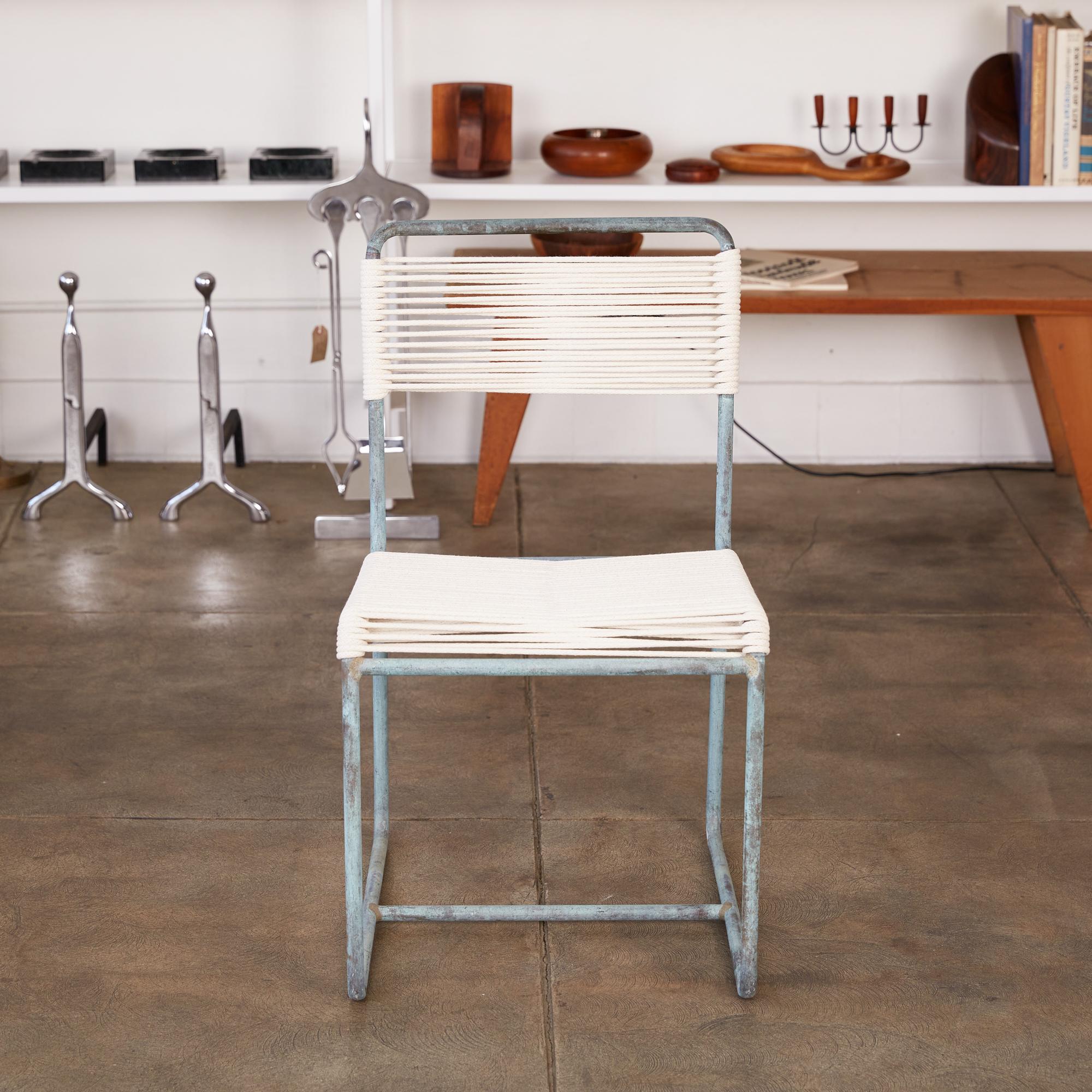 Patinated Single Dining Side Chair by Walter Lamb for Brown Jordan