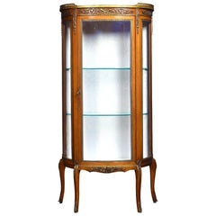 Antique Single Door Display Cabinet of Small Proportions