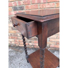 Single Drawer Barrel Twist Side Table