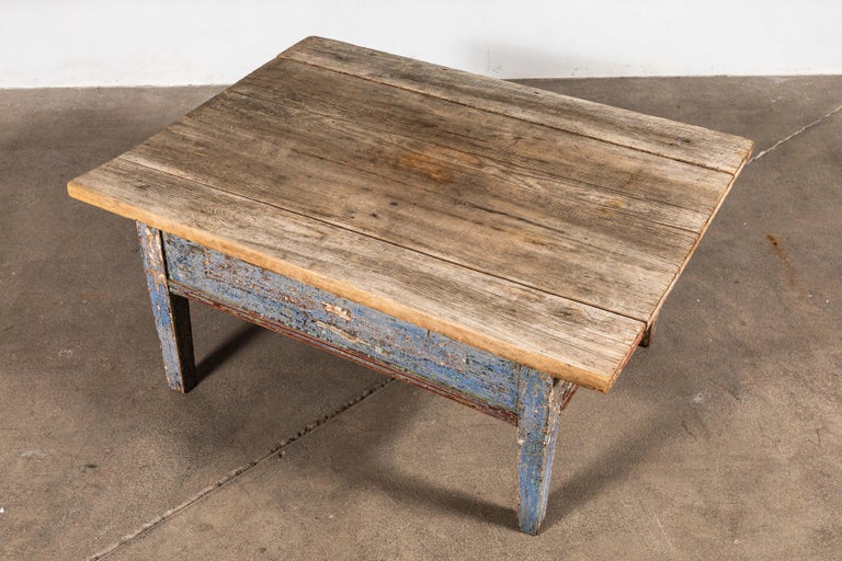 Single Drawer Rustic Coffee Table at 1stDibs