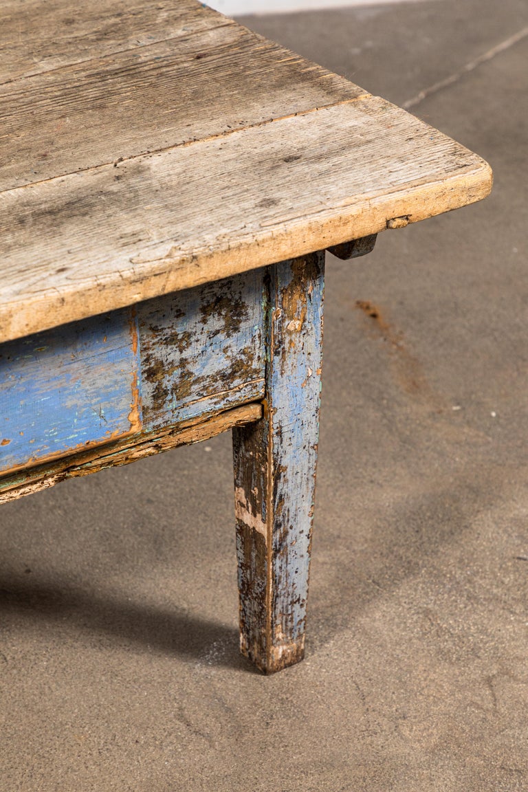 Single Drawer Rustic Coffee Table at 1stDibs