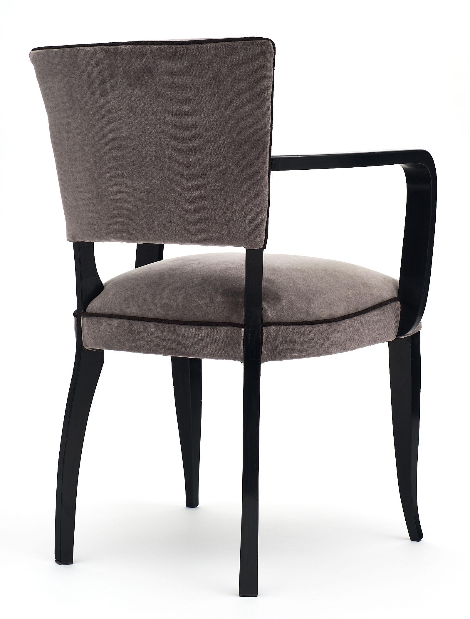 Mid-20th Century Single Ebonized Art Deco Bridge Chair