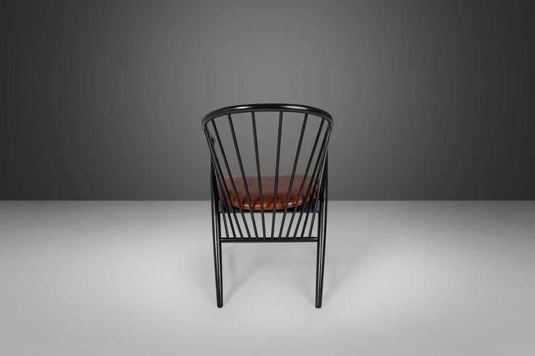Single Ebonized Spindle Back Sun Feather Chair by Sonna Rosen, Sweden