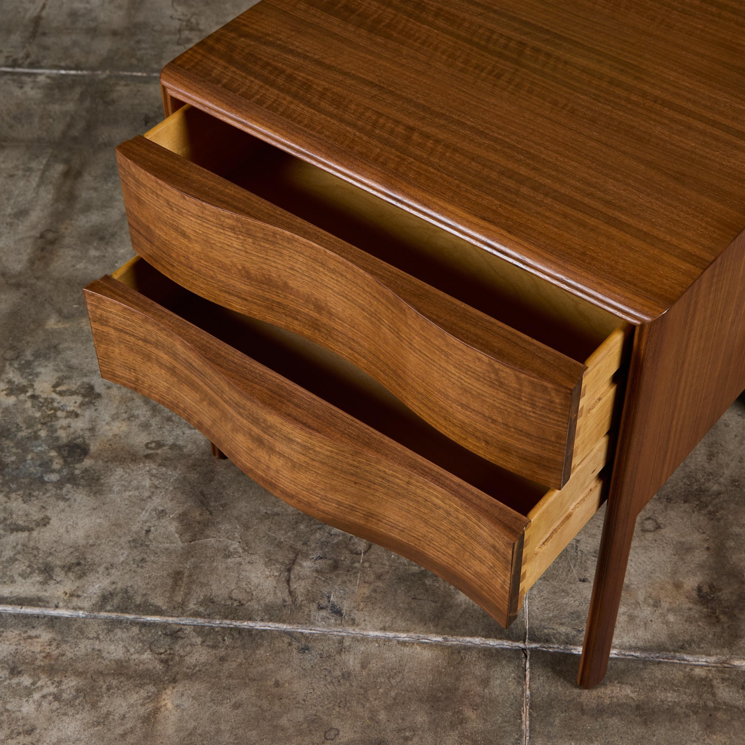 Single Edmond J. Spence Wave Nightstand For Sale 4