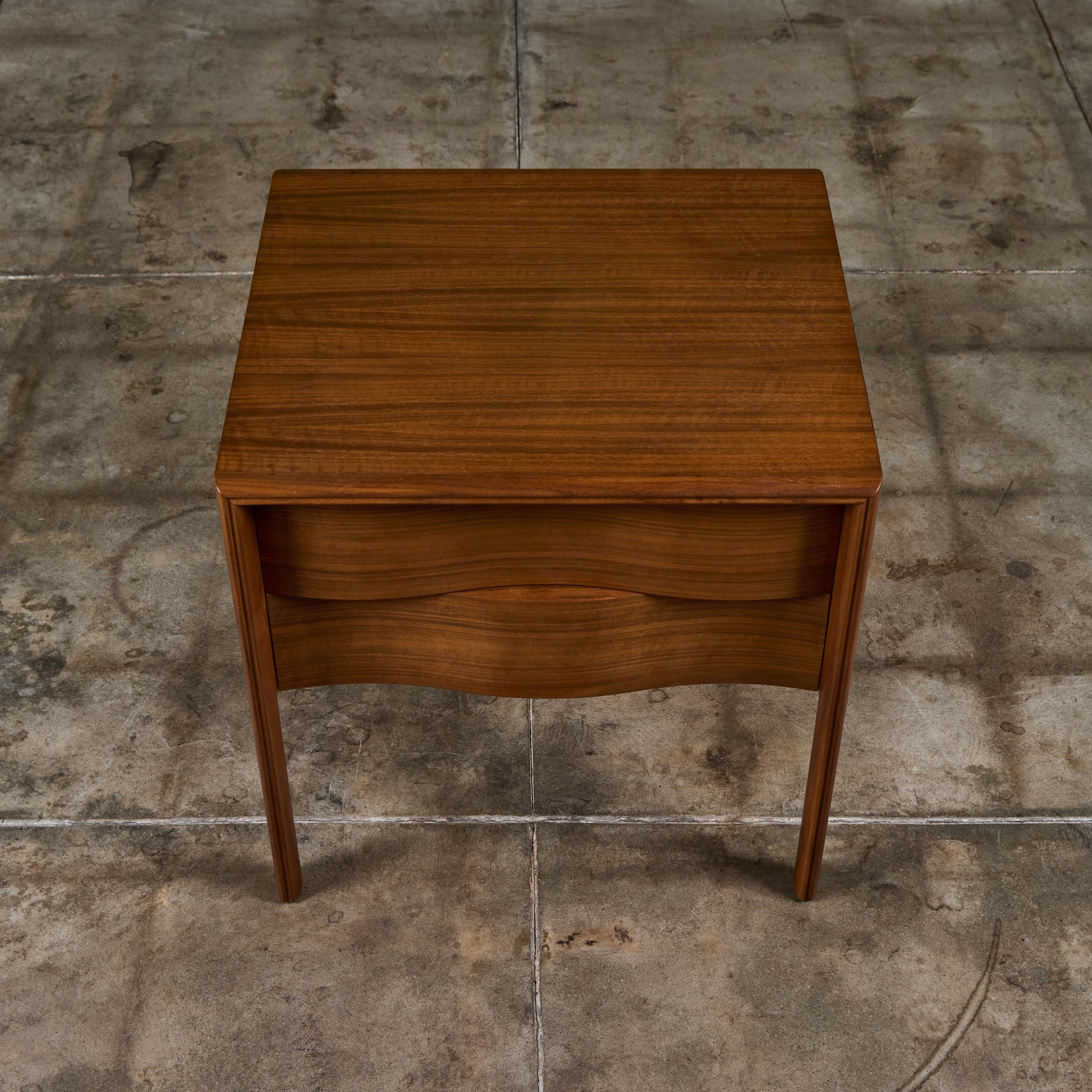 Single Edmond J. Spence Wave Nightstand For Sale 7