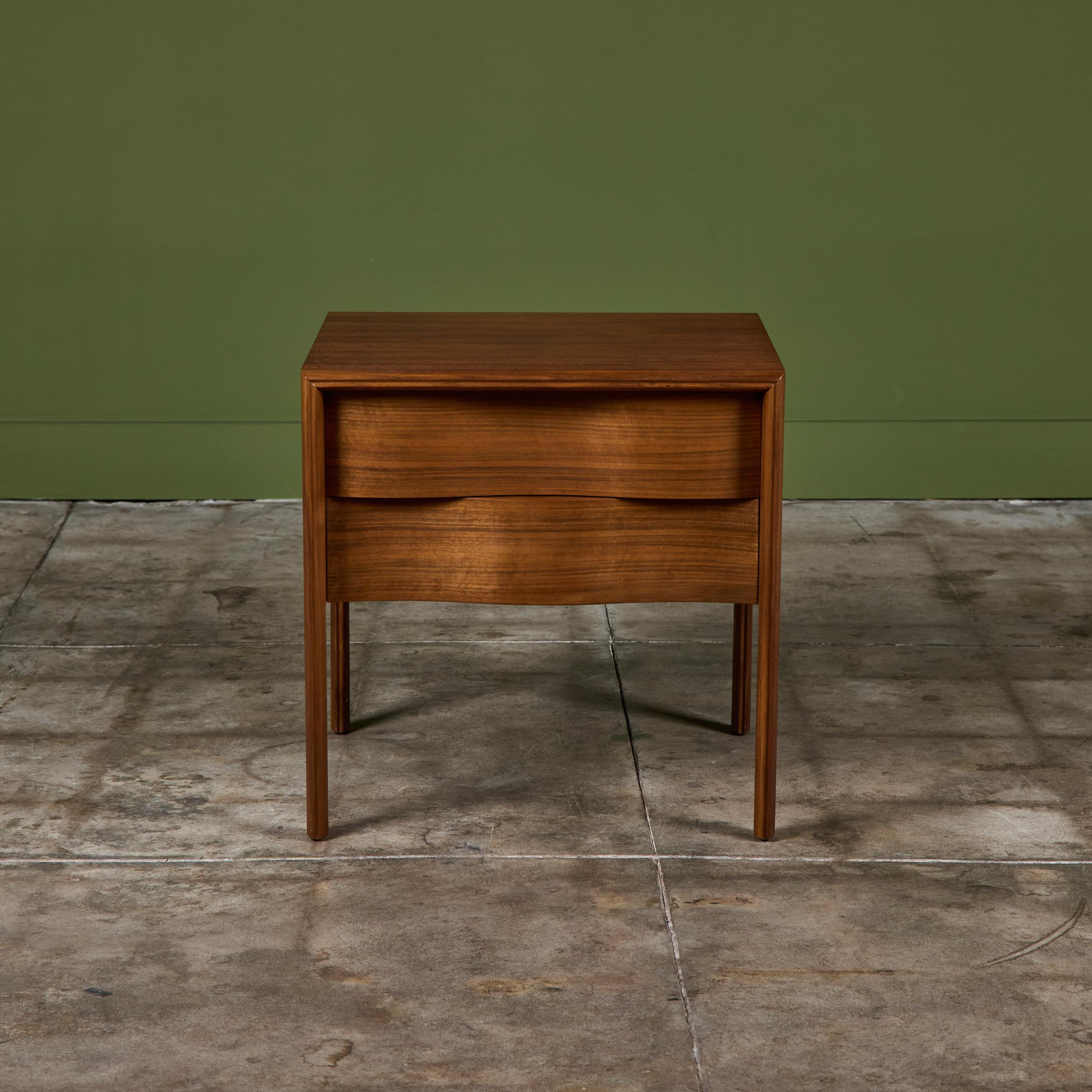 Scandinavian Modern Single Edmond J. Spence Wave Nightstand For Sale