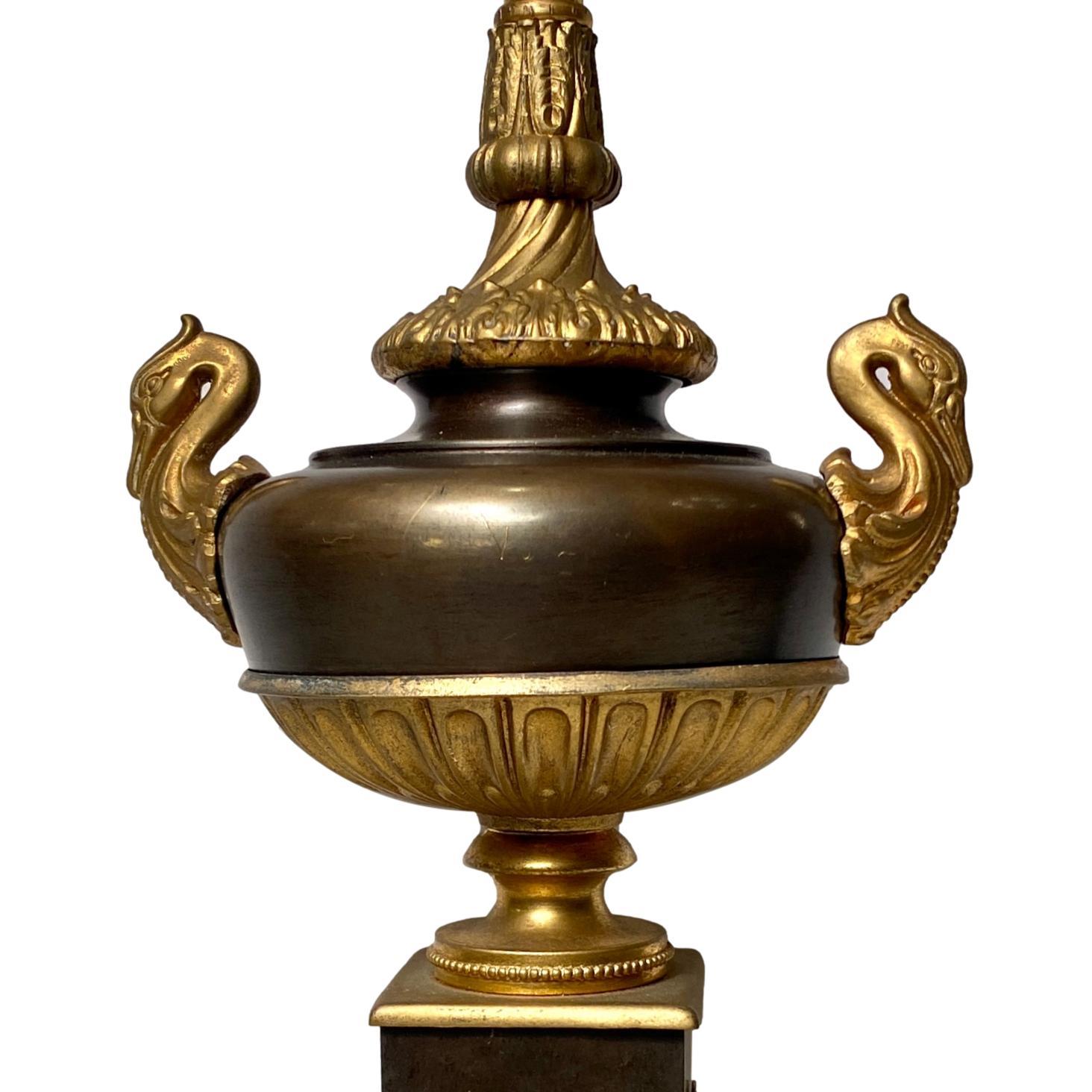 Bronze French Empire Desk Lamp For Sale