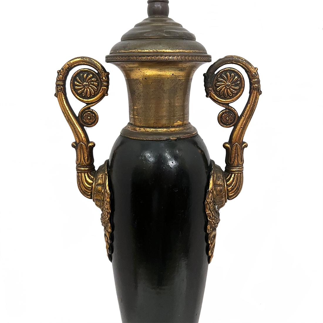 French Single Empire Style Table Lamp For Sale