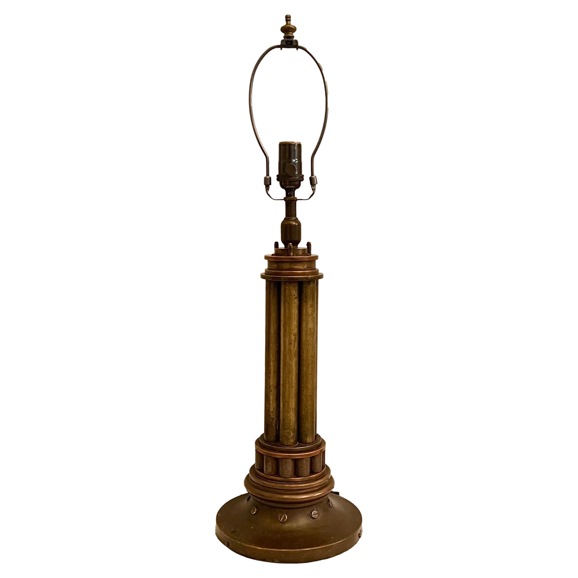Single English Bronze Table Lamp