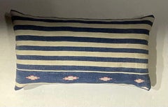Handwoven Antique Indian Pillow, Cotton, Geometric Motifs, 1910-1919