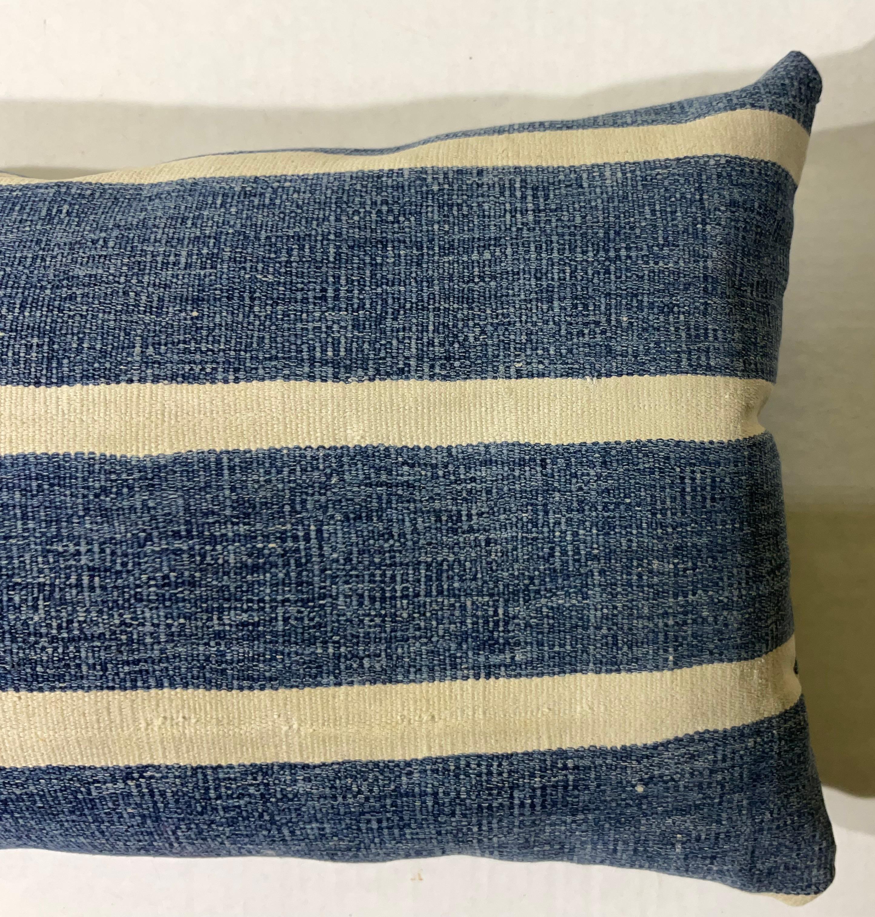 Indian Single  Flat Weave Antique textile Pillow For Sale