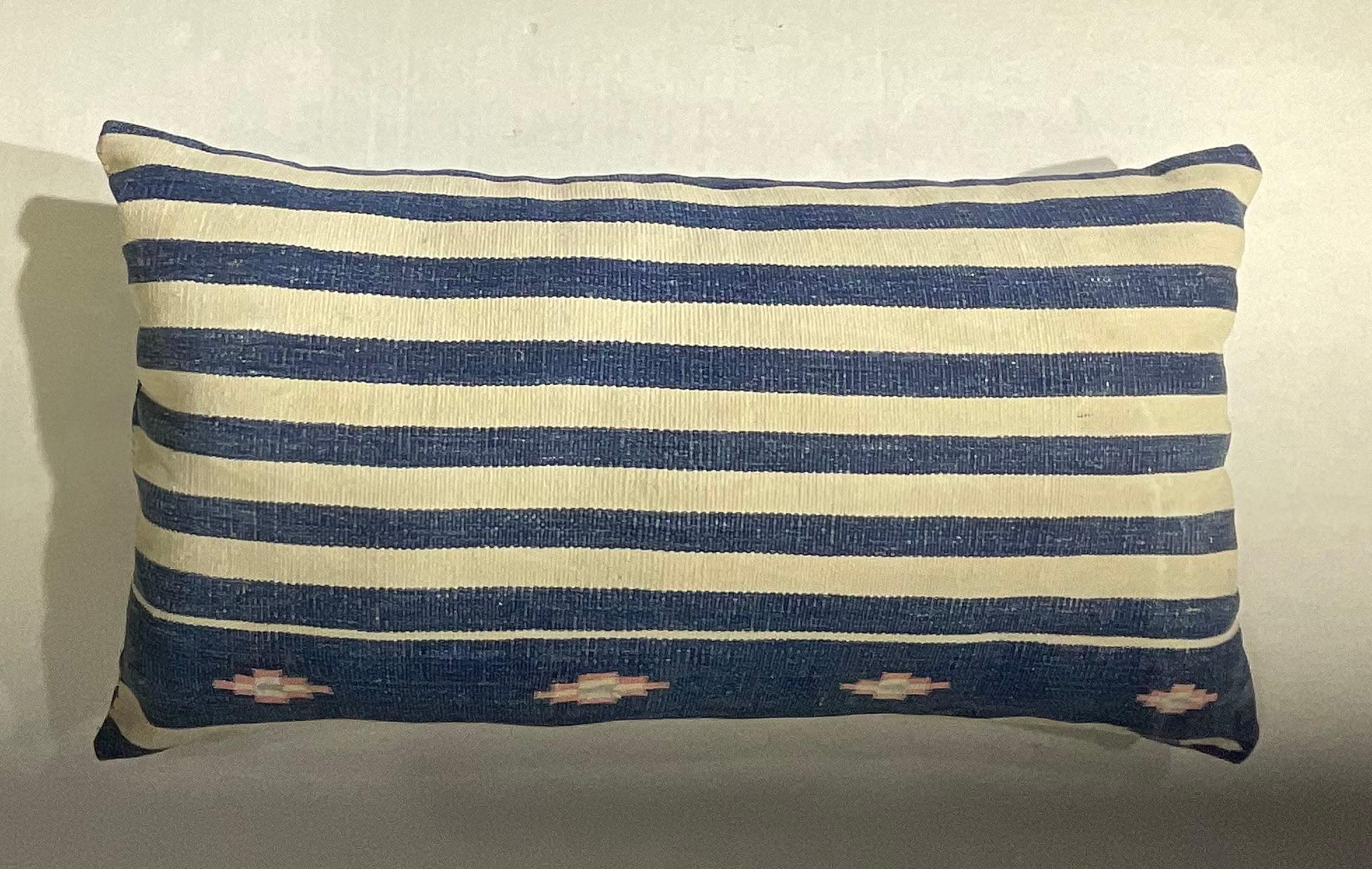 Single  Flat Weave Antique textile Pillow For Sale 1