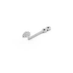 Single Floating Pear Diamond Accessory -Ear Jacket- in White Gold and Diamonds