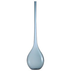 Single-Flower Vase in Blue Aviation Murano Glass "Bolla" by Nason & Moretti
