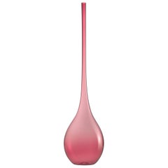 Single-Flower Vase in Ruby Red Murano Glass "Bolla" by Nason & Moretti
