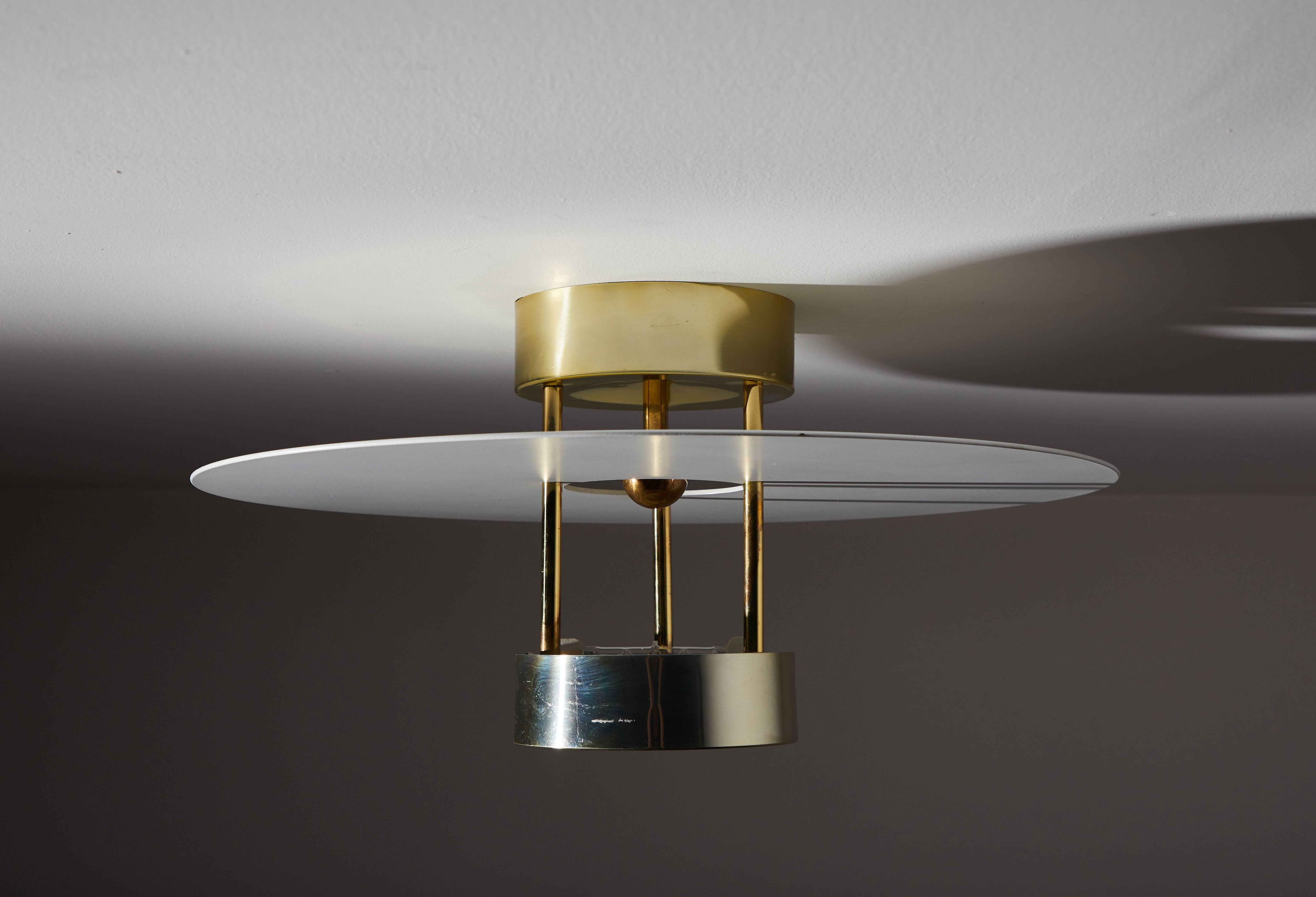 Single Flush Mount Ceiling Light by Hans Agne Jakobsson In Good Condition In Los Angeles, CA