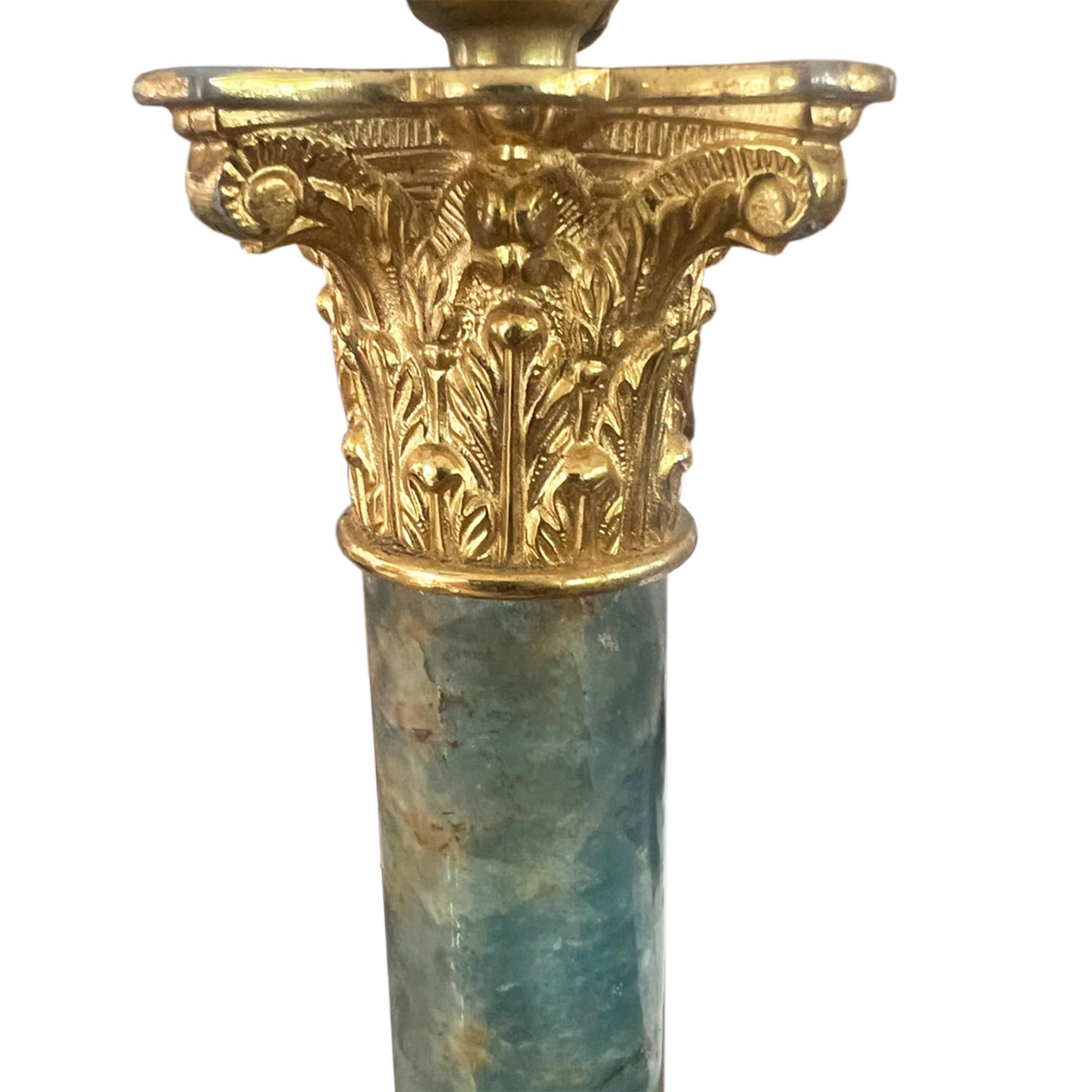 Poli Lampe à poser en marbre bleu des années 1950 en vente