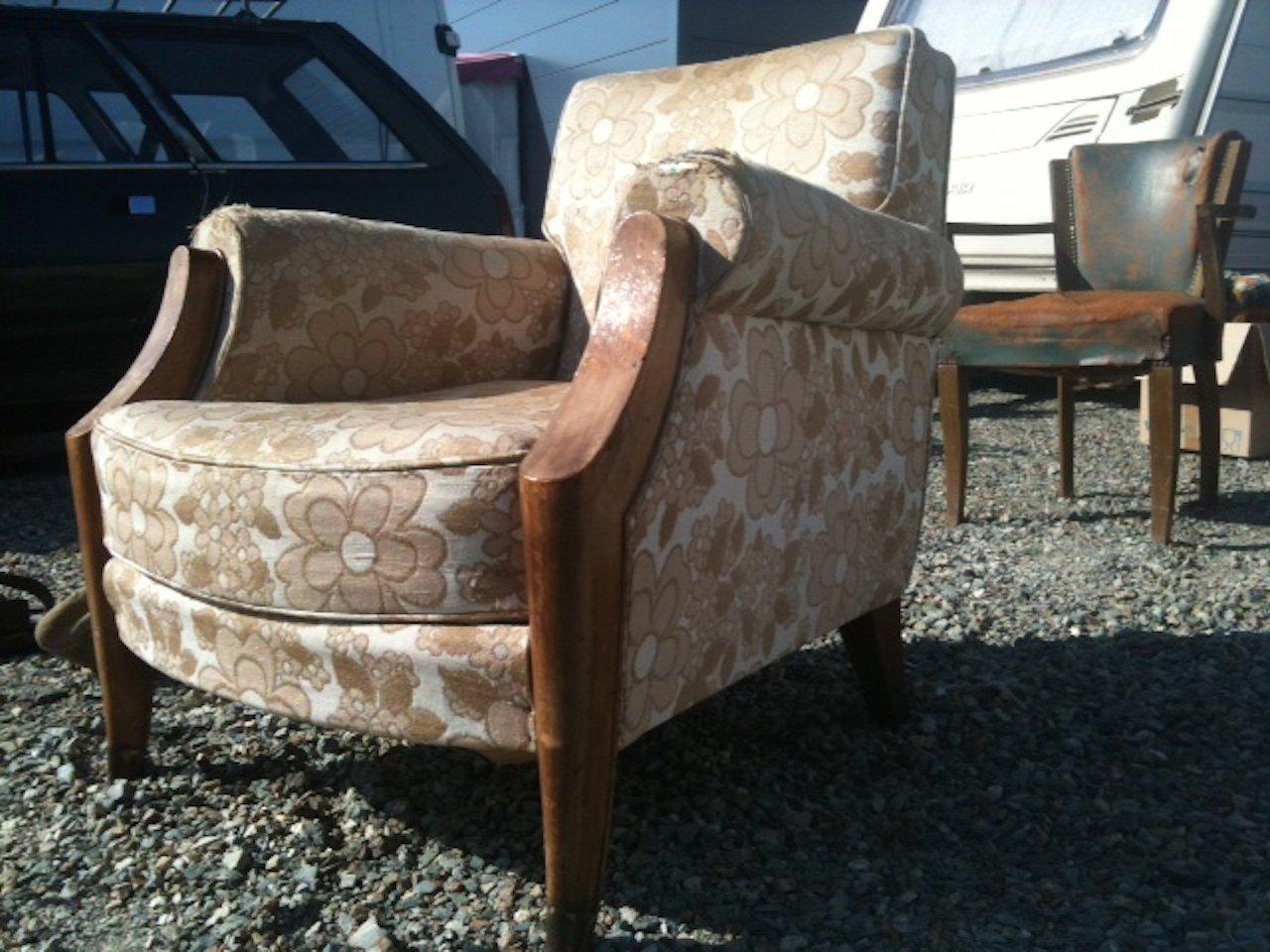 Single French Art Déco Club Chair by Baptistin Spade. 1930s. For Sale 3