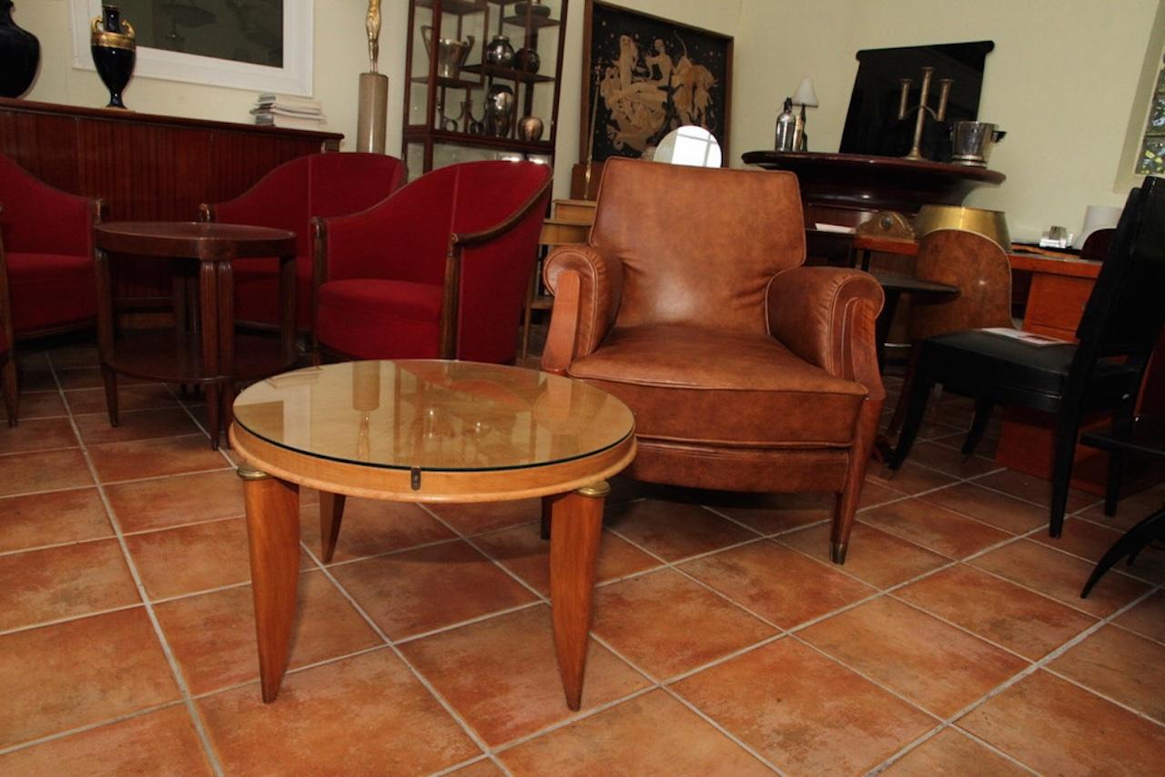 Single French Art Déco Club Chair by Baptistin Spade. France 1930s. Documented. For Sale 9